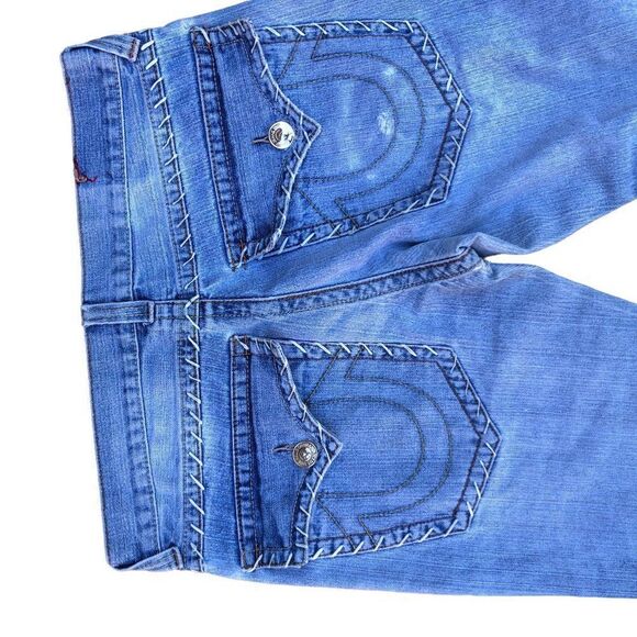 True Religion Jeans Size 34 White Stitch No Tab - Picture 10 of 11